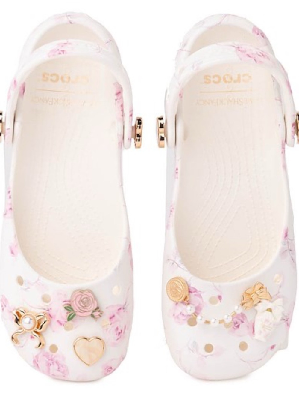 NEW IN BOX LoveShackFancy x Crocs Ballerina slipper flat sz 7 floral pink white